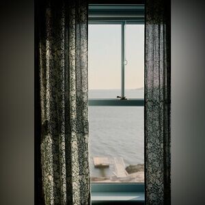 2 Panels Anthropologie Hyacinth Floral Curtains Color “Dark Green” 50” X 96” NWT